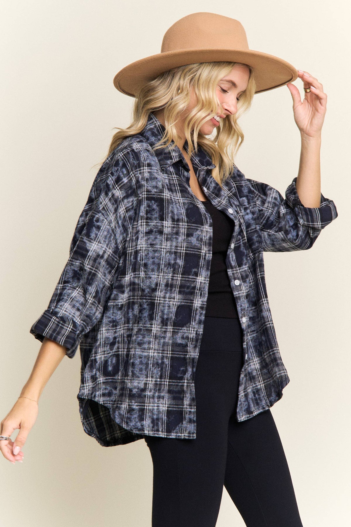 BURNOUT PLAID SHIRT