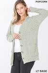 Long sleeve popcorn cardi