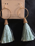 Mint Tassel Earrings