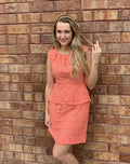Grapefruit Lace Dress