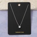 Round Cz Bezel Pendant Necklace: S