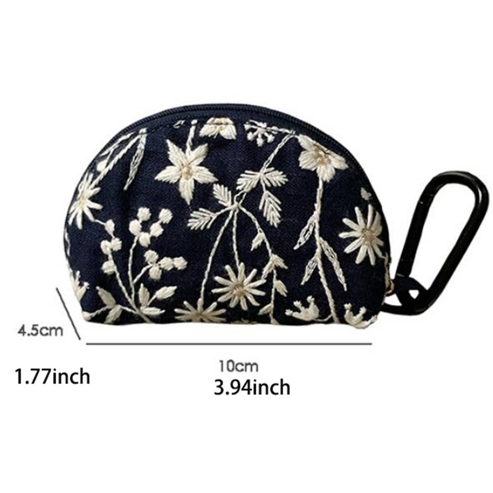Earphone Pouch Lipstick Key Coin Purse: Black
