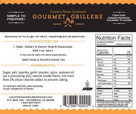 Gourmet Griller- Sweet and Smoky Rub & Marinade