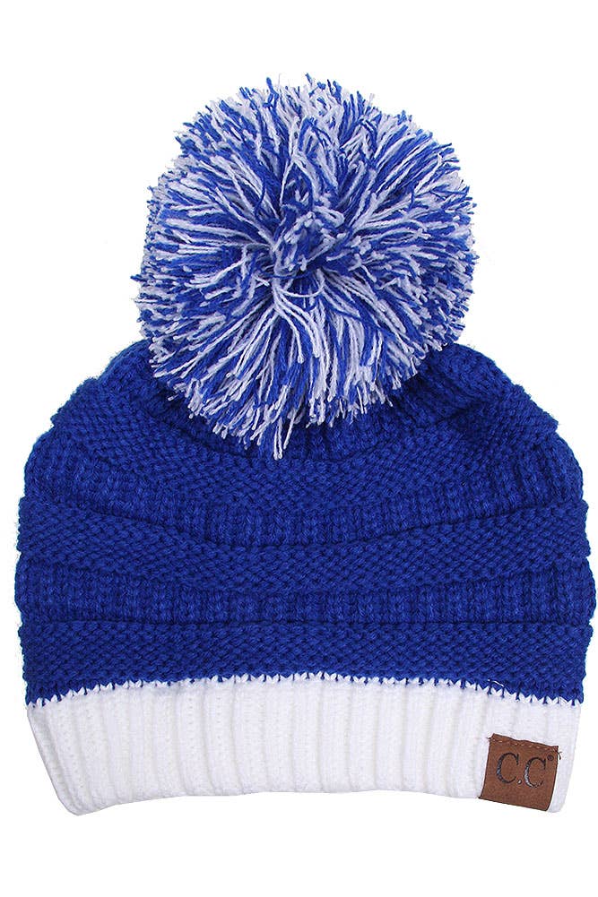 C.C Team College Color Game Day Beanie: 08. Orange/White