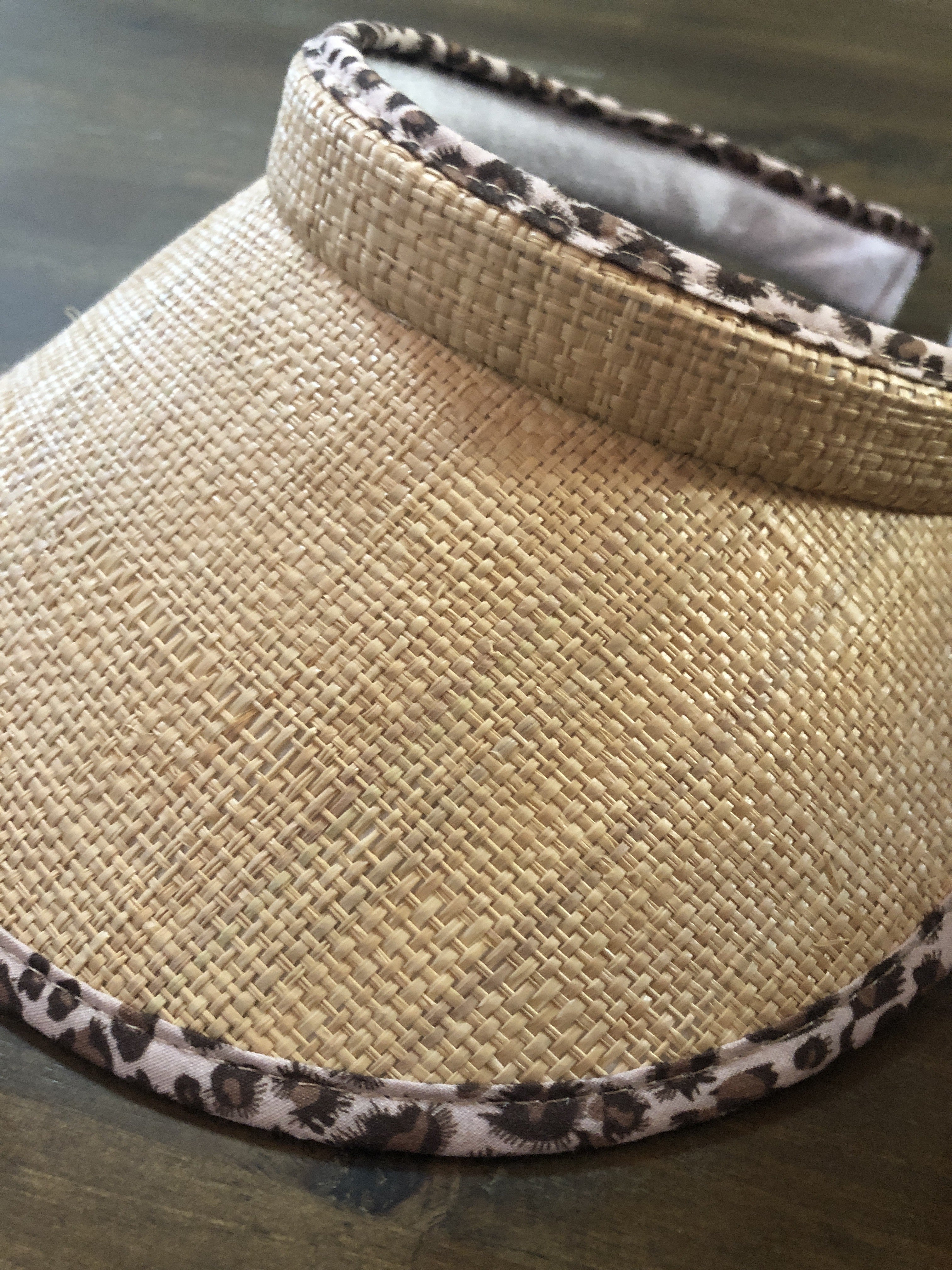Straw/Cheetah Visor