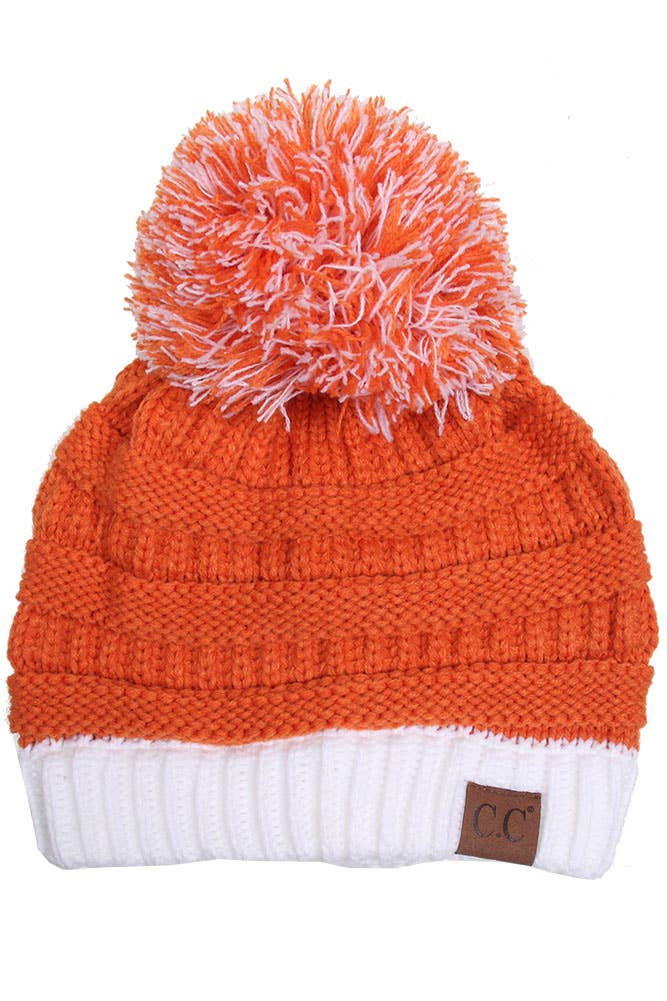 C.C Team College Color Game Day Beanie: 04. Blue/White