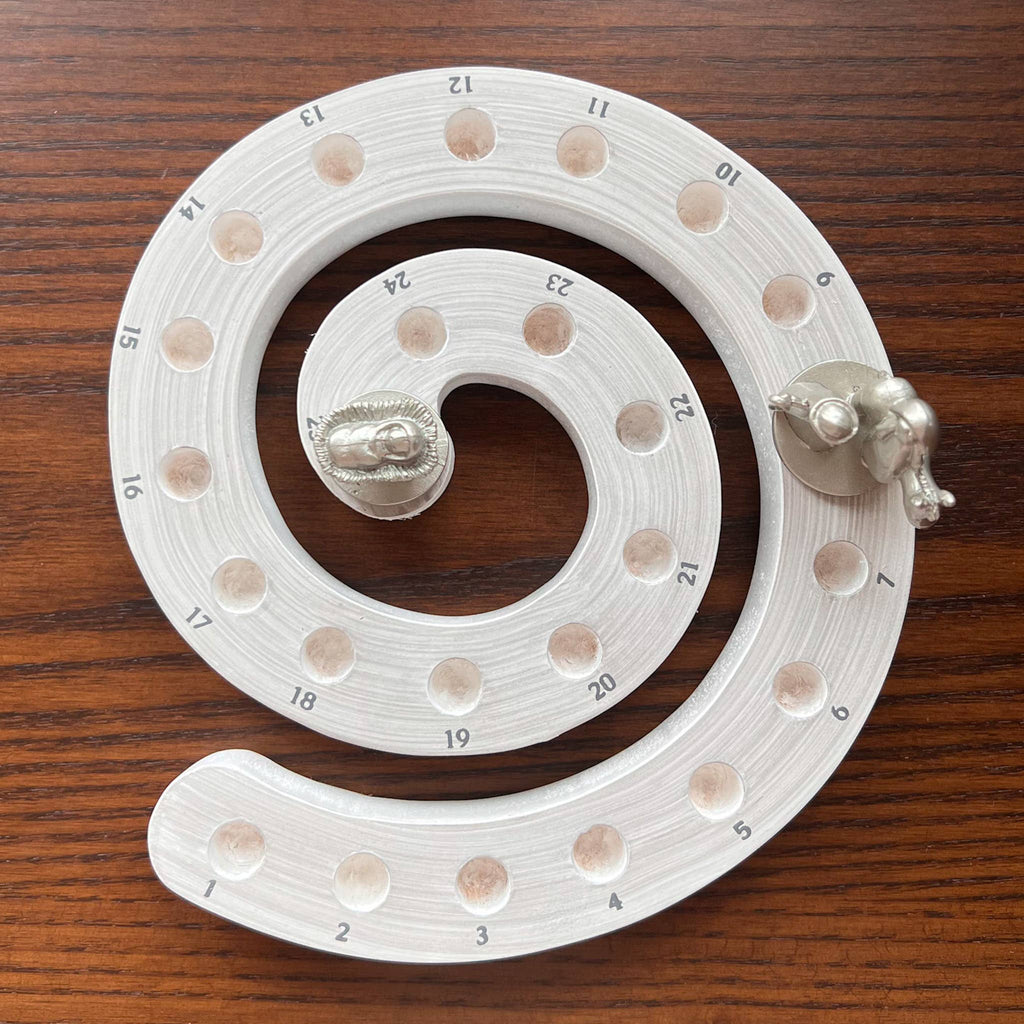 Spiral Christmas Countdown: White