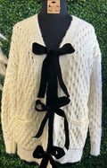 Tie Ribbon Closure Cardi