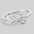 Gold Dipped Ribbon Bow Ring: S