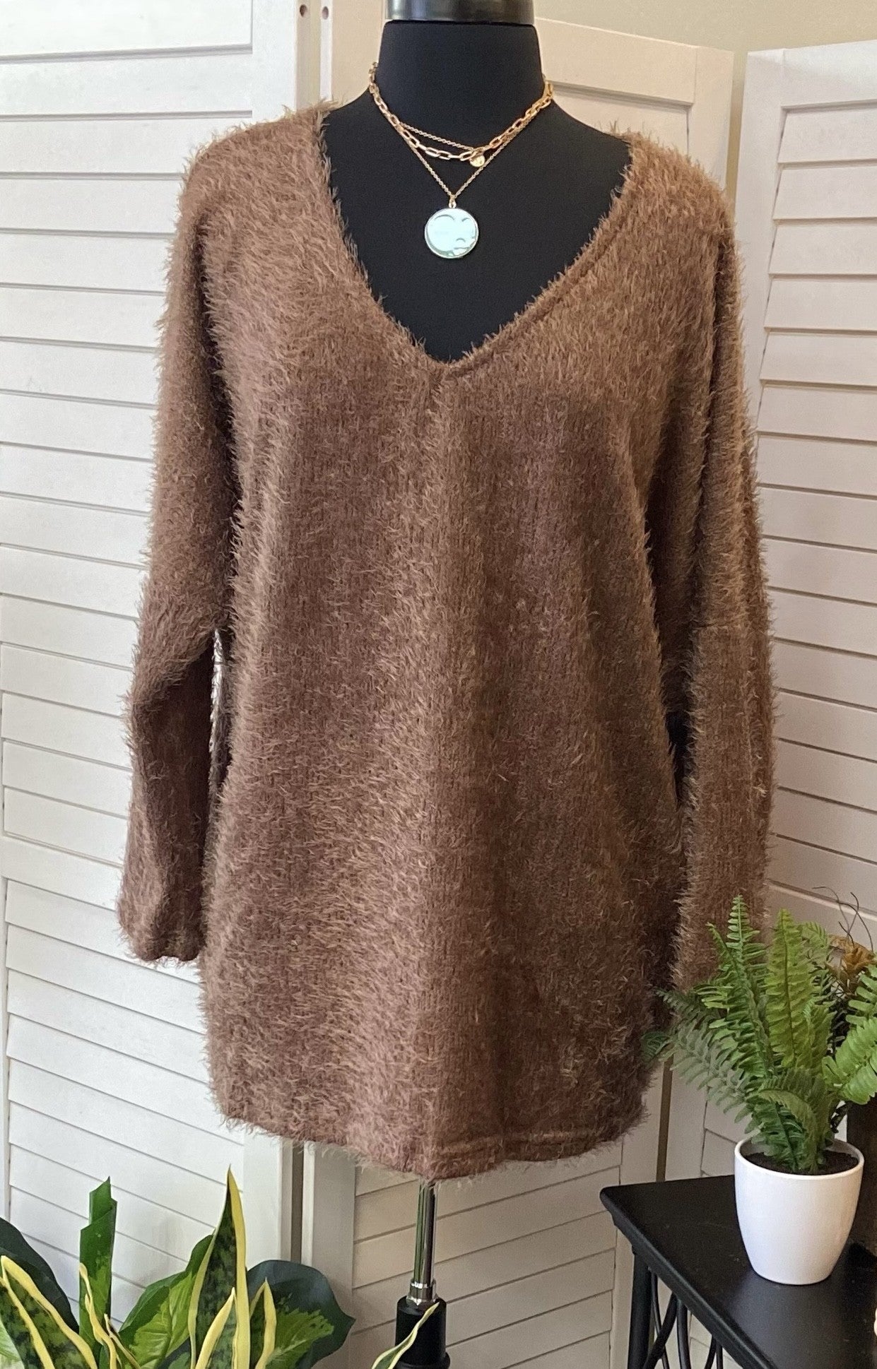 Feather Dolman Sleeve Top