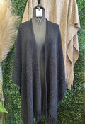 Paisley Pattern Fringe Ruana
