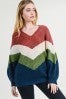 navy v-strped sweater