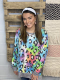 Multi Leopard Pullover