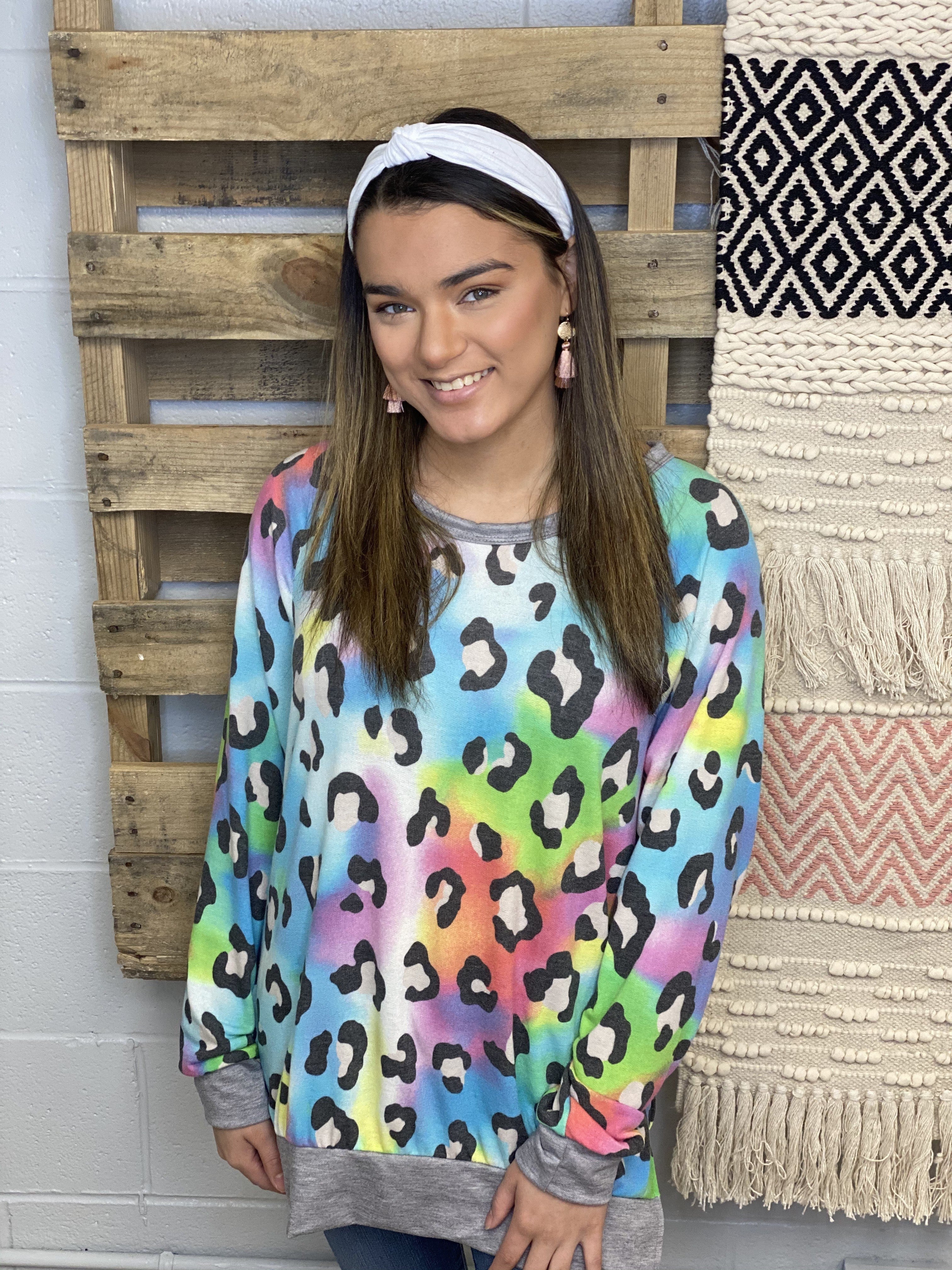 Multi Leopard Pullover