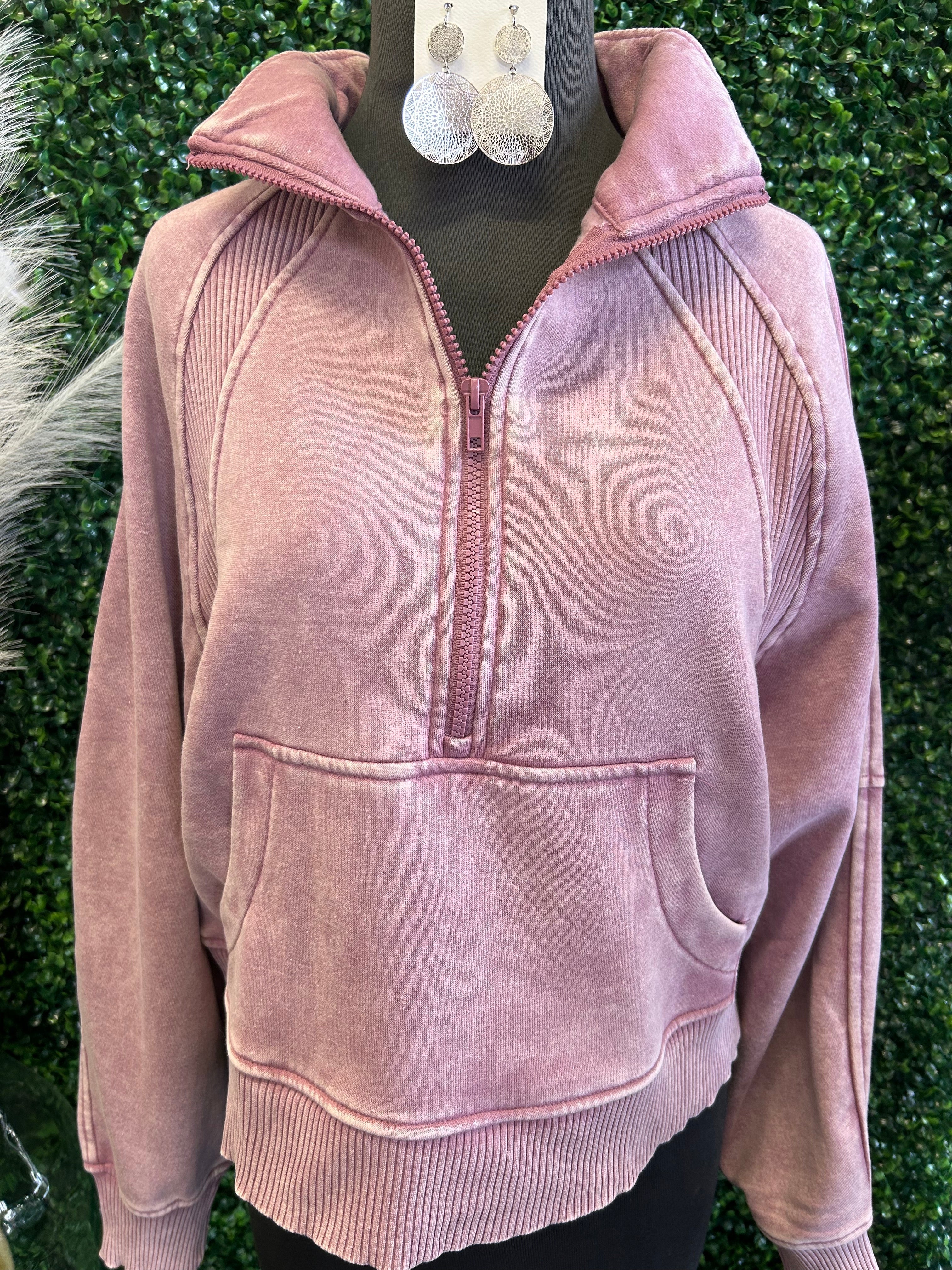 1/4 Zip Pullover w/Pockets