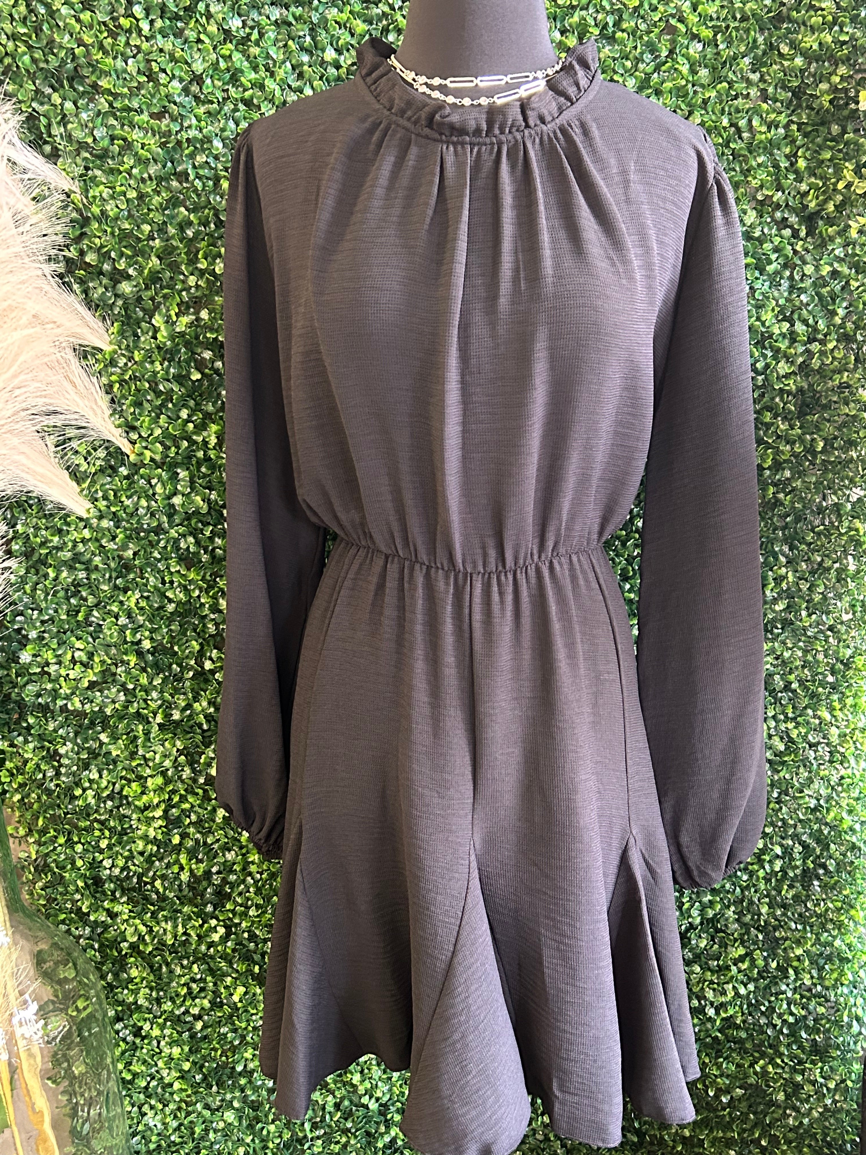 Mock Neck Side Pocket Dress