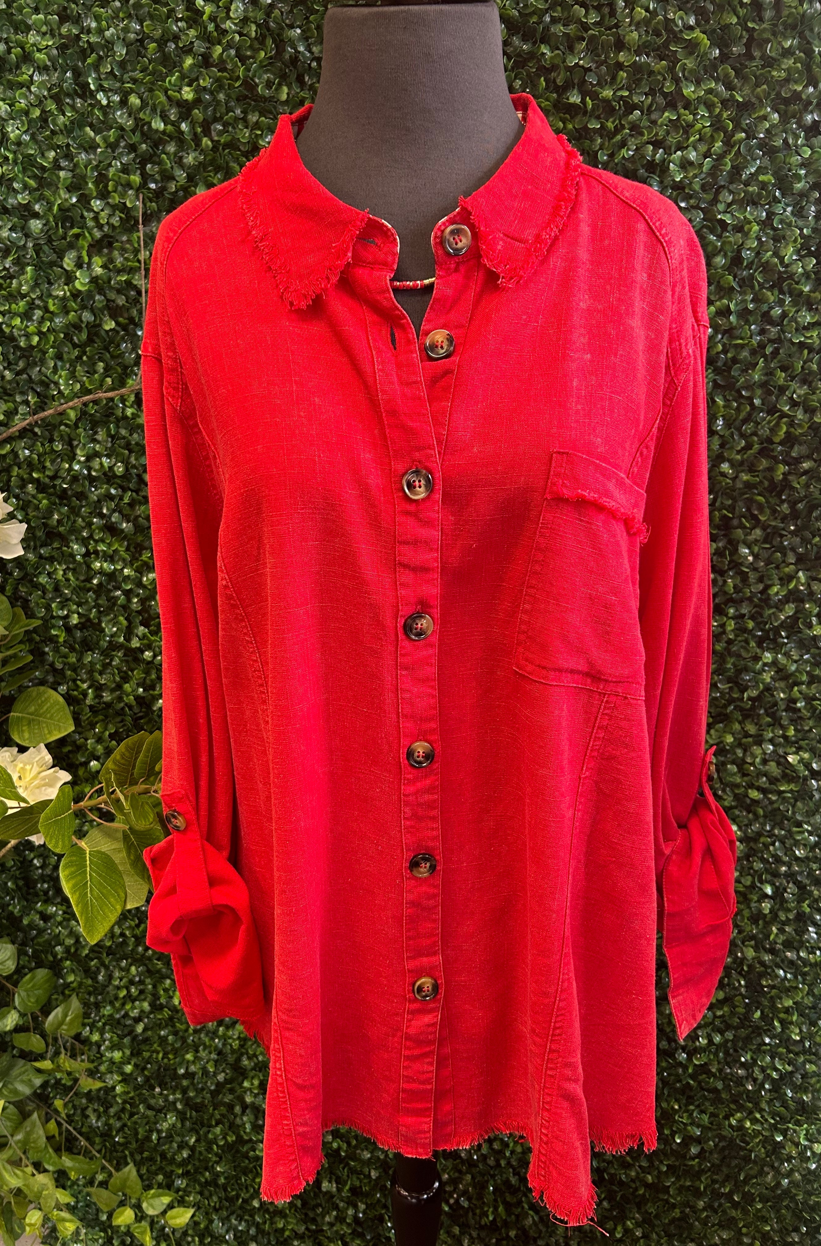 Linen Mineral Washed Button Down