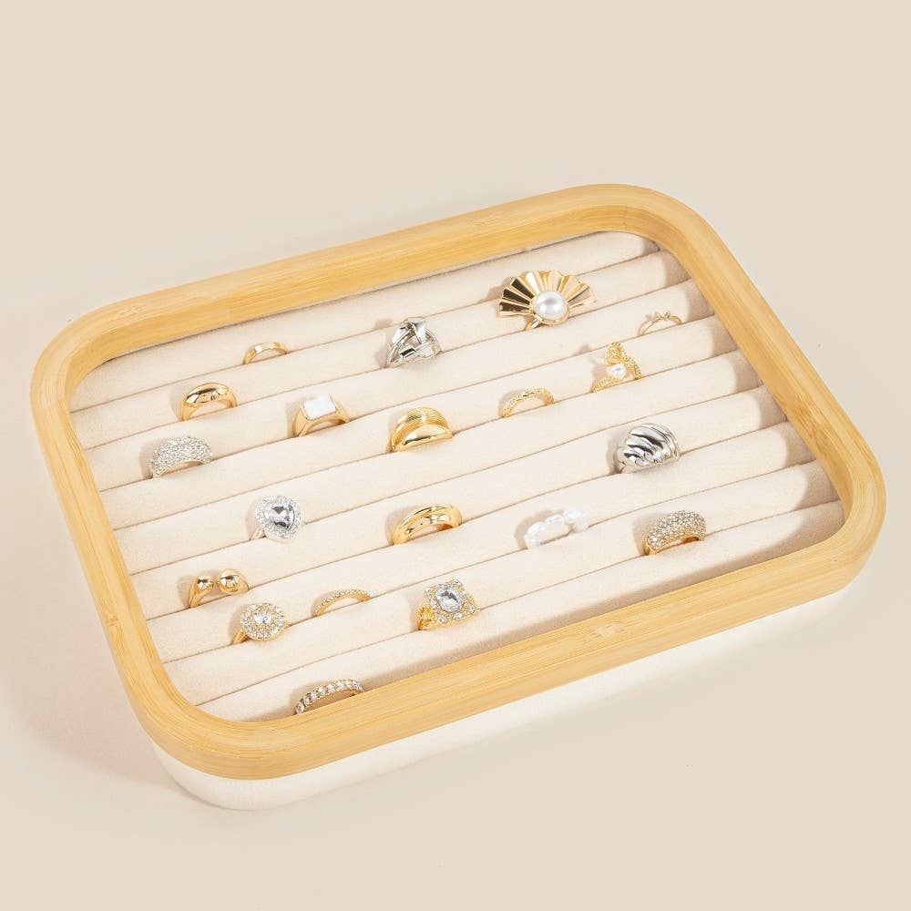 Bracelet Ring Wooden Jewelry Display Box: WOOD