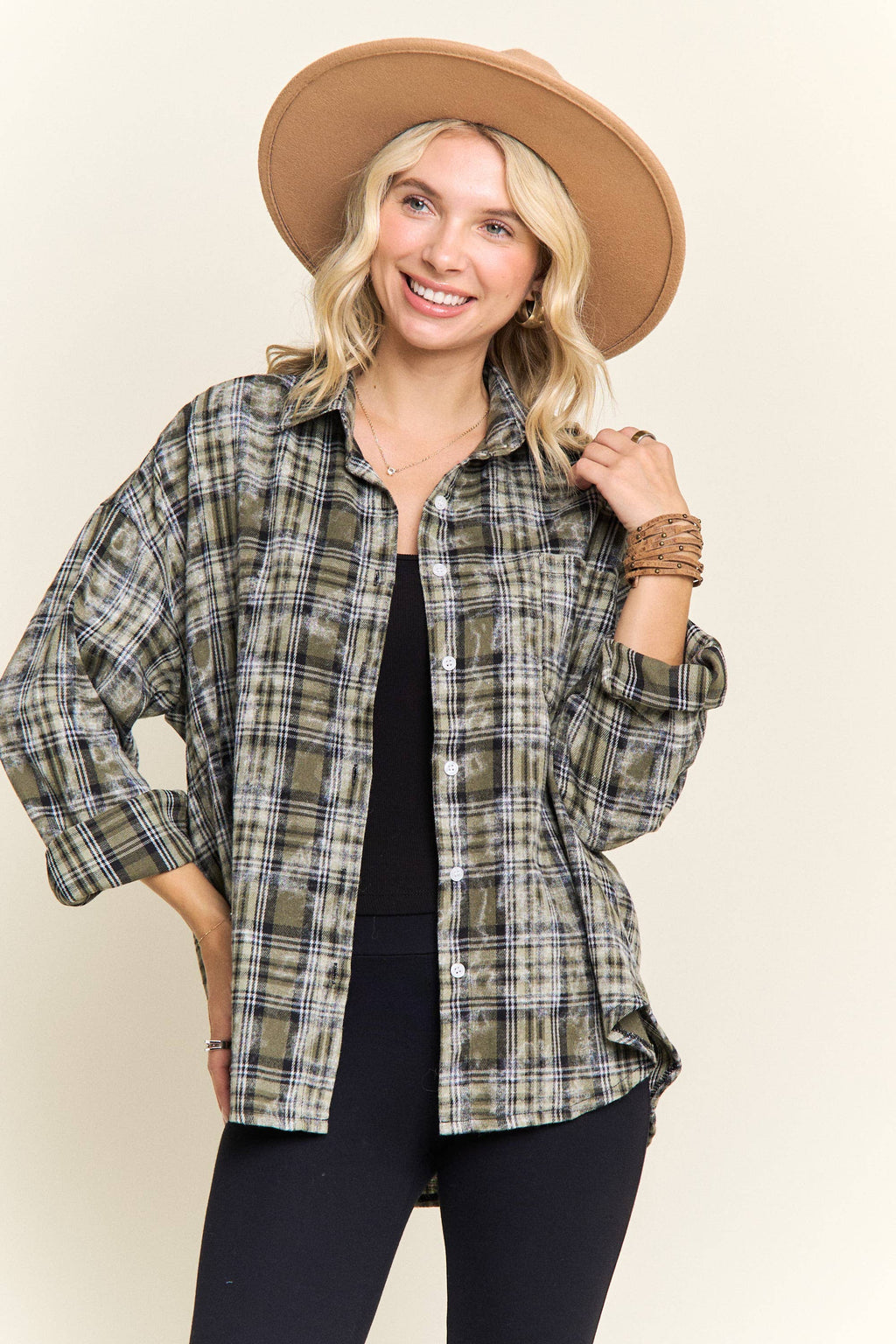BURNOUT PLAID SHIRT