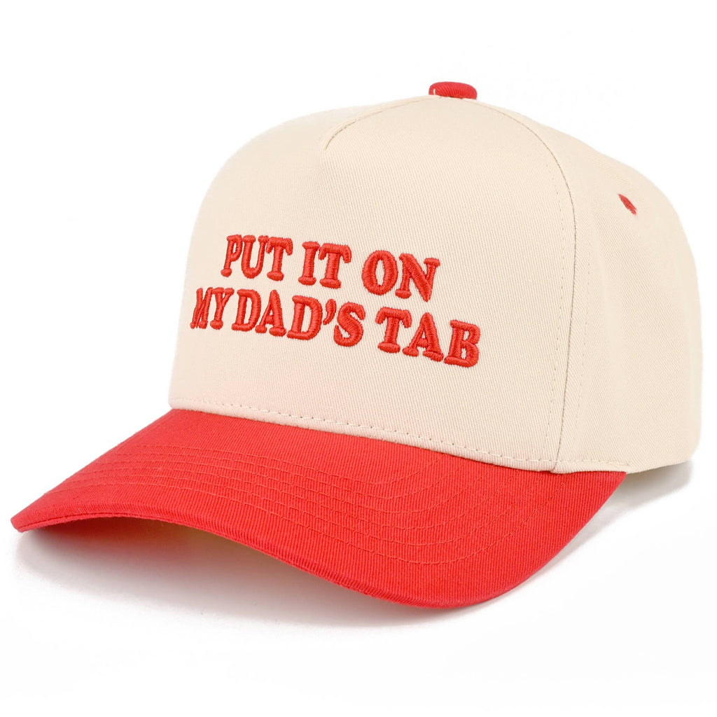 C.C Junior PUT IT ON MY DAD'S TAB Two Tone Snapback Cap: Hot Pink