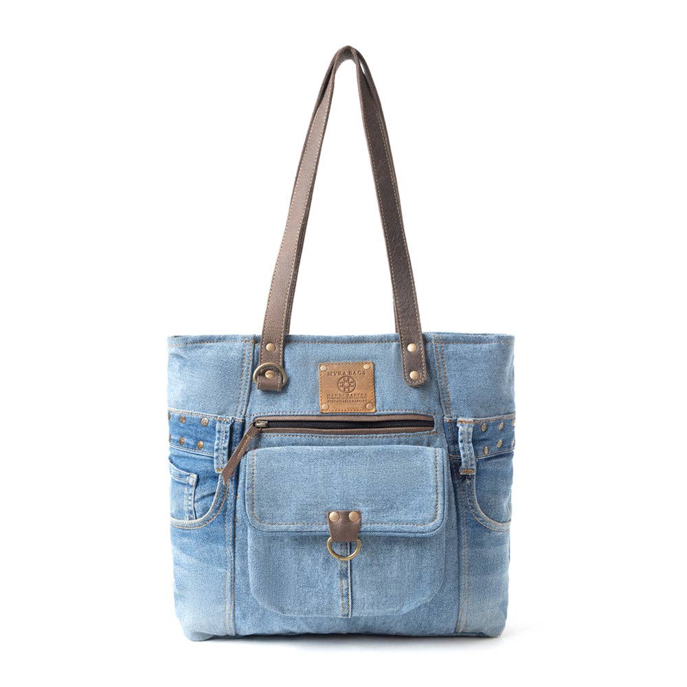 Ashley Adventure Tote Bag: Denim
