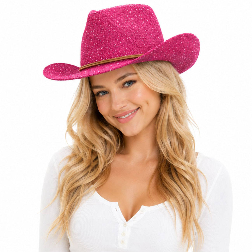 C.C Sequin Cowboy Hat: Gold