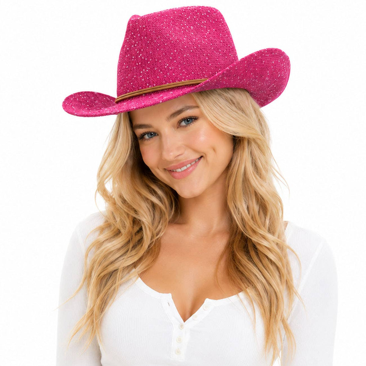 C.C Sequin Cowboy Hat: Gold