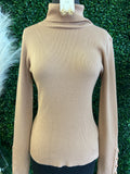Button Sleeve Mock NeckSweater