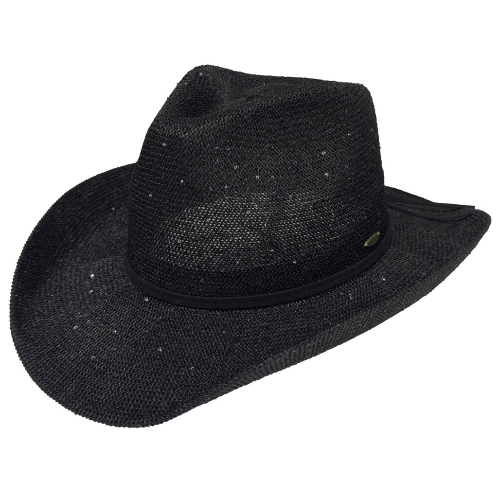 C.C Sequin Cowboy Hat: Beige