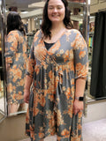 Coral Floral Dress