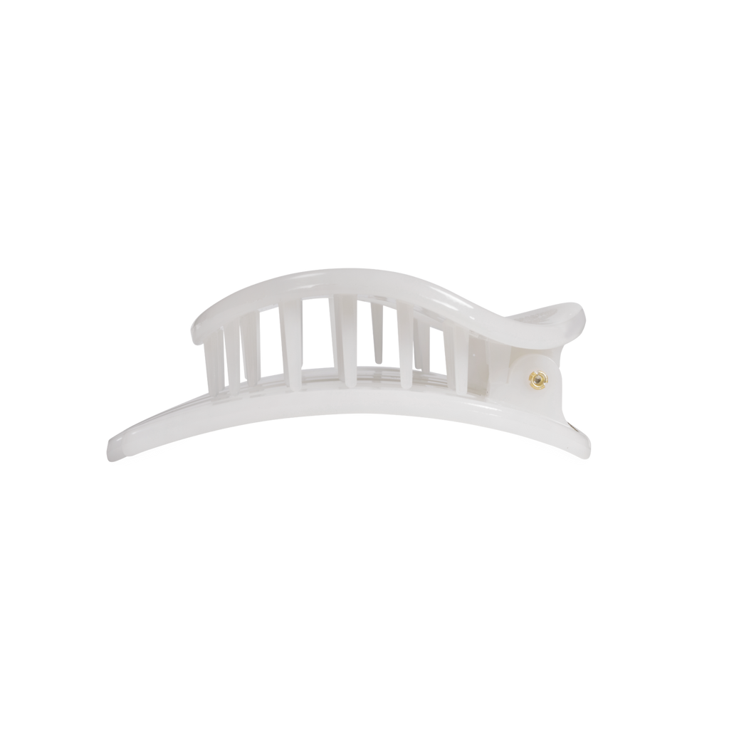 Coconut White | Medium | Flat Circle Hair Clip