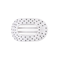 Flat Round | White Polka Dot Party | Medium Hair Clip