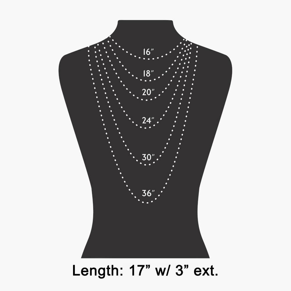 Triple Layered Chain Pave Cross Pendant Necklace: G