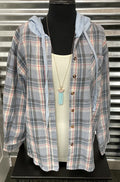 Plaid Button Up w/ Hoodie