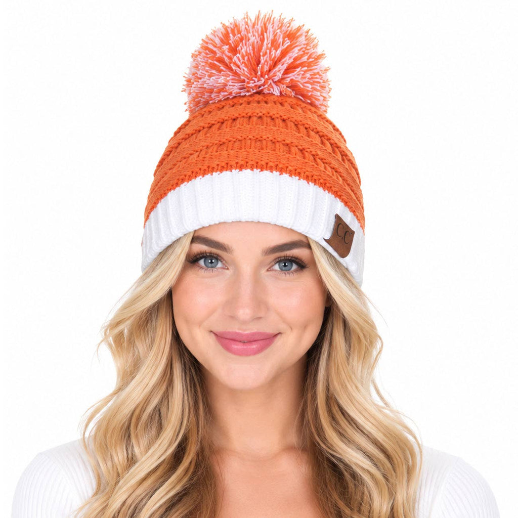 C.C Team College Color Game Day Beanie: 04. Blue/White