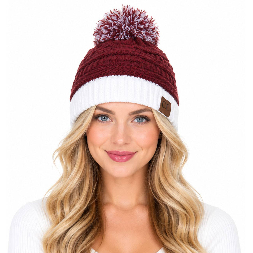 C.C Team College Color Game Day Beanie: 04. Blue/White