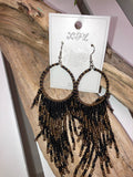 Seed bead dangle earrings