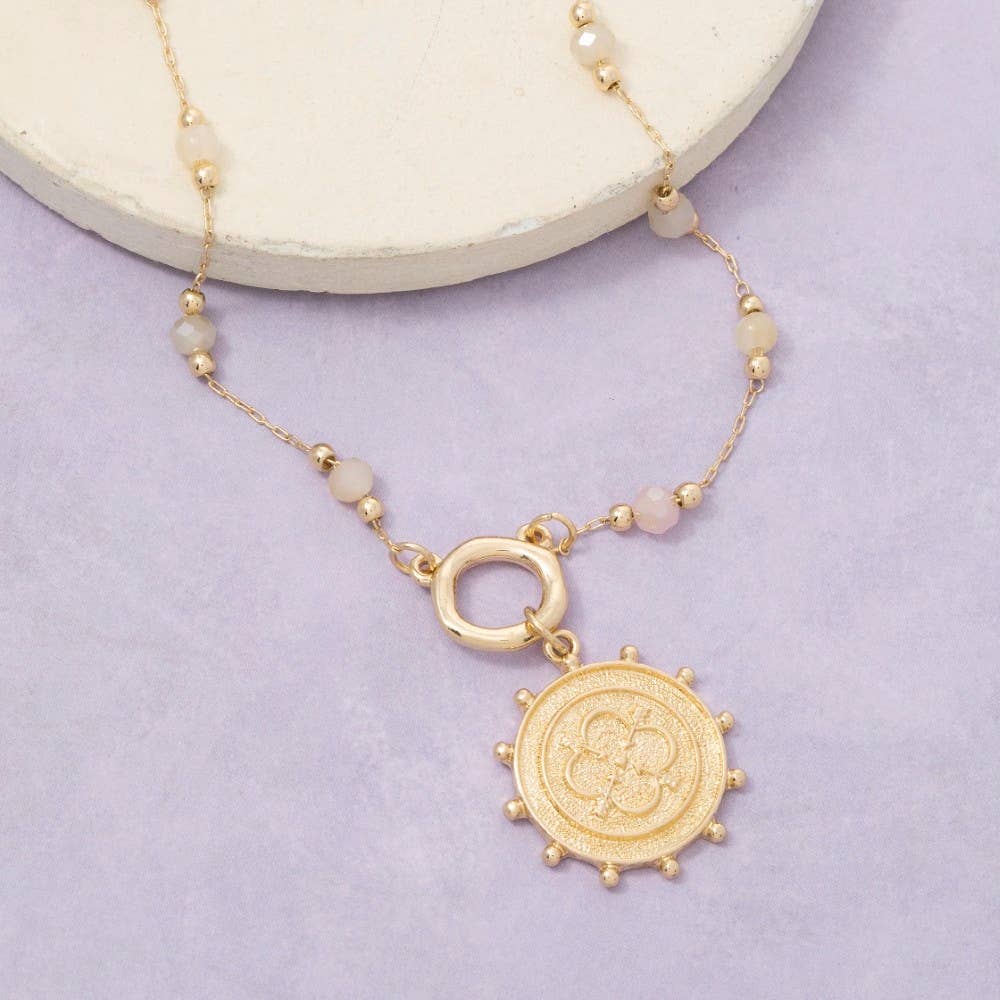 Clover Coin Pendant Necklace: GDMT1