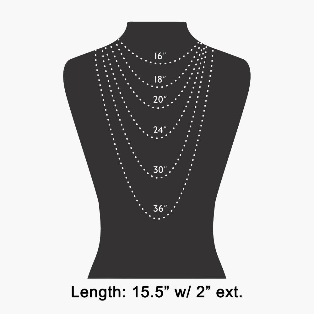 Round Cz Bezel Pendant Necklace: S