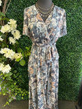 Chiffon Belted Maxi Dress