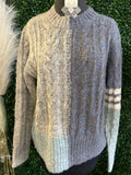 Color block Grey Neck Pullover