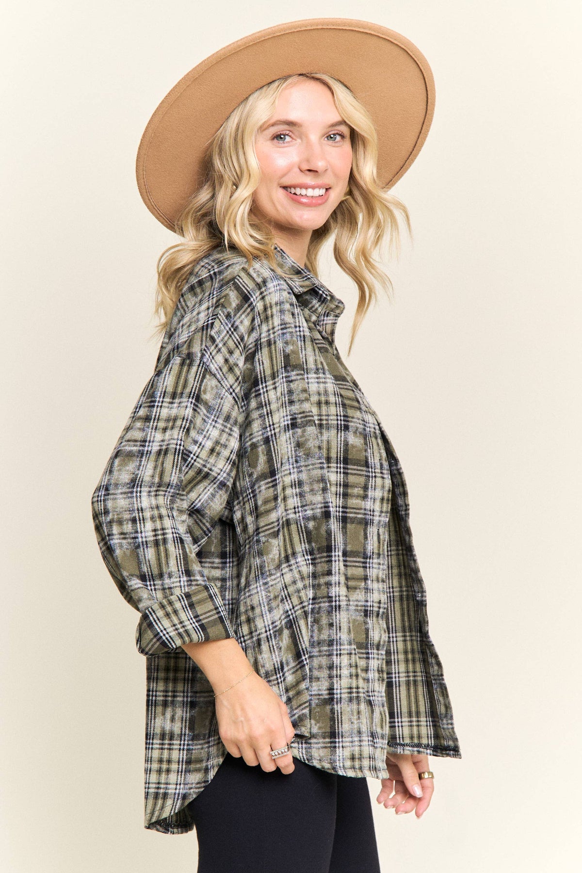 BURNOUT PLAID SHIRT