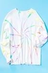 ivory tie dye crew sweatshirt