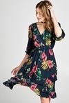 Floral print gauze dress