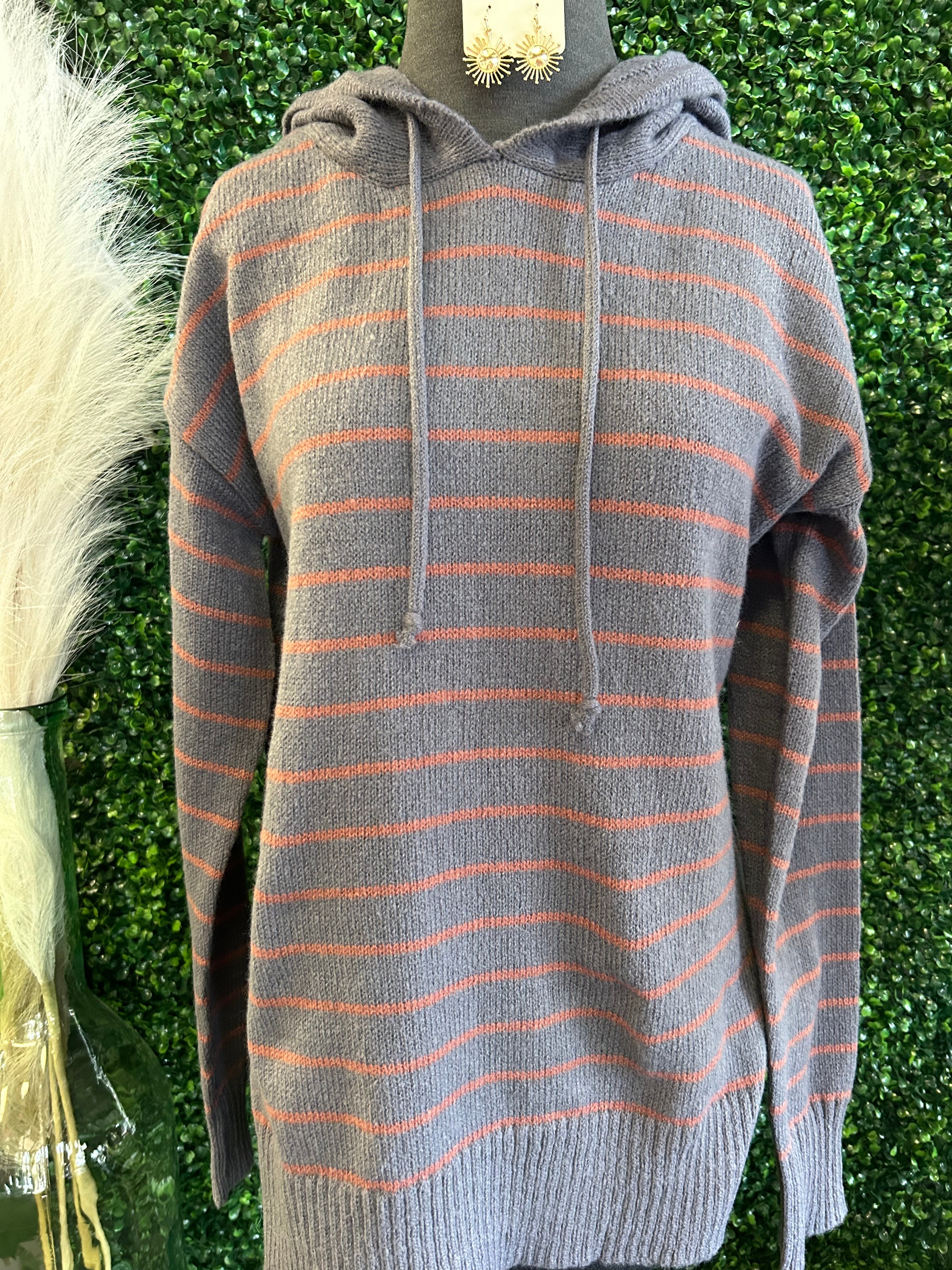 Striped Hoodie Pullover