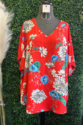 Floral Dolman Sleeve Top