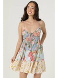 Mix Print V Neck Sundress