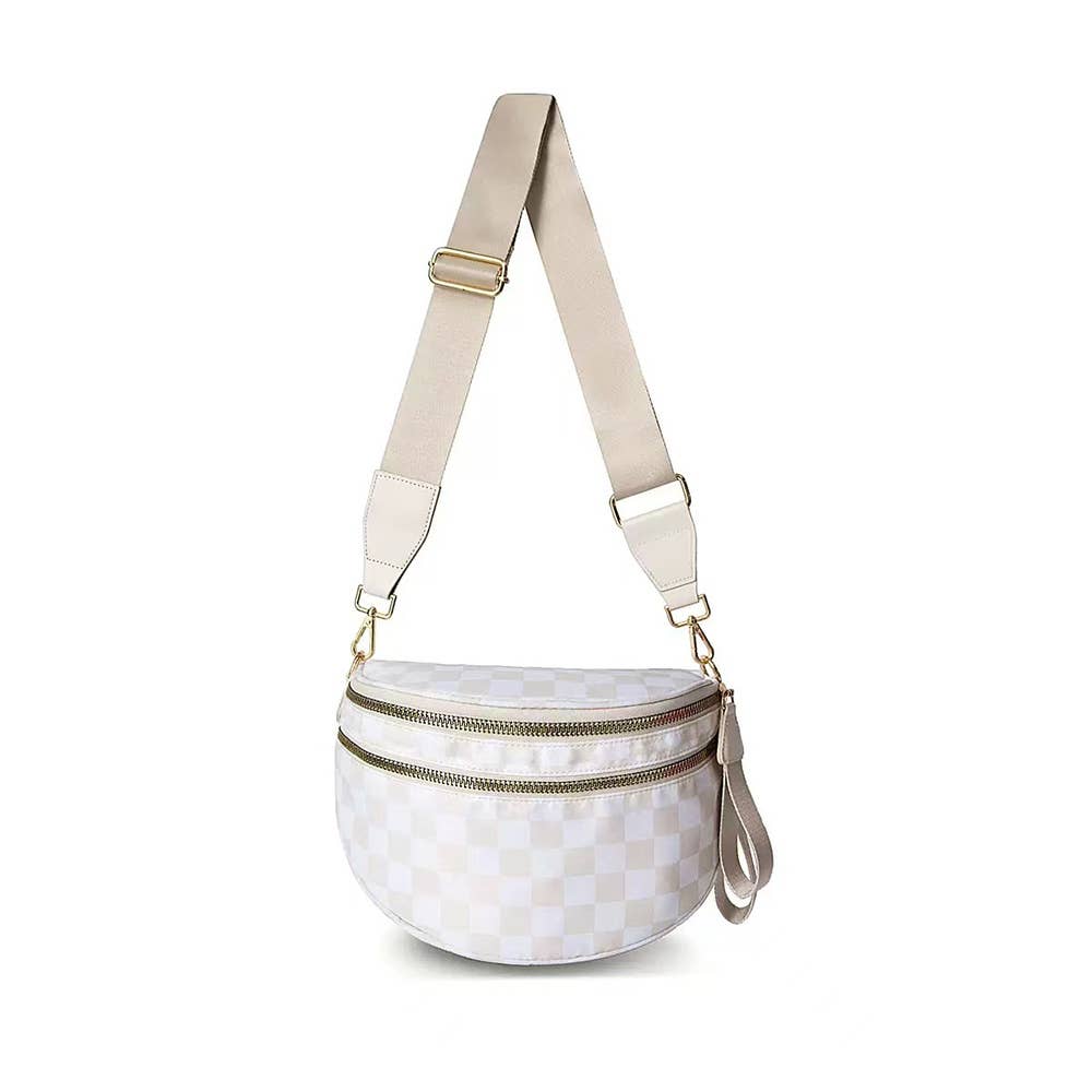 Oxford Cloth Large Capacity Crossbody Bag Sports Bag: Purple