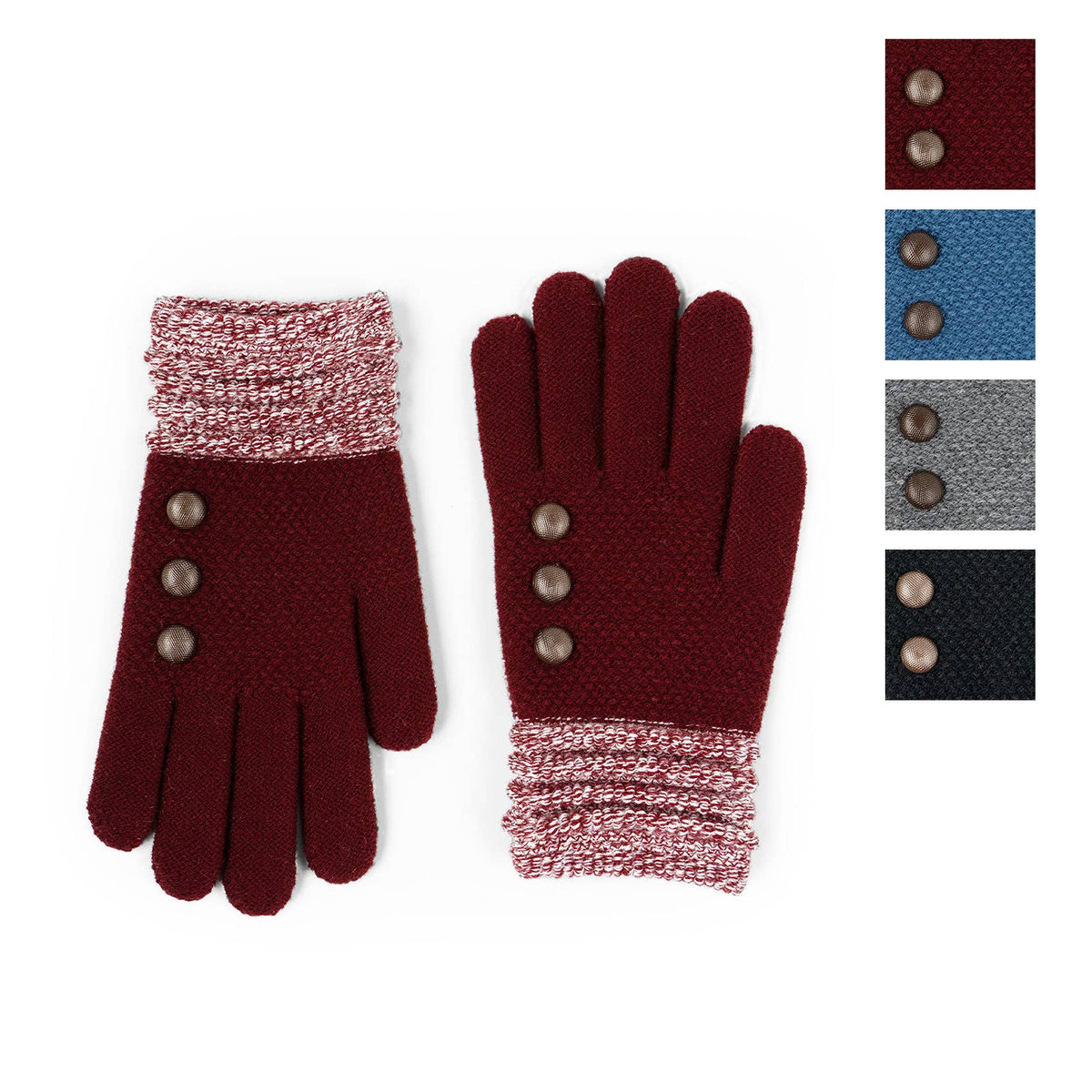 Britt's Knits Originals Gloves Open Stock: Gray