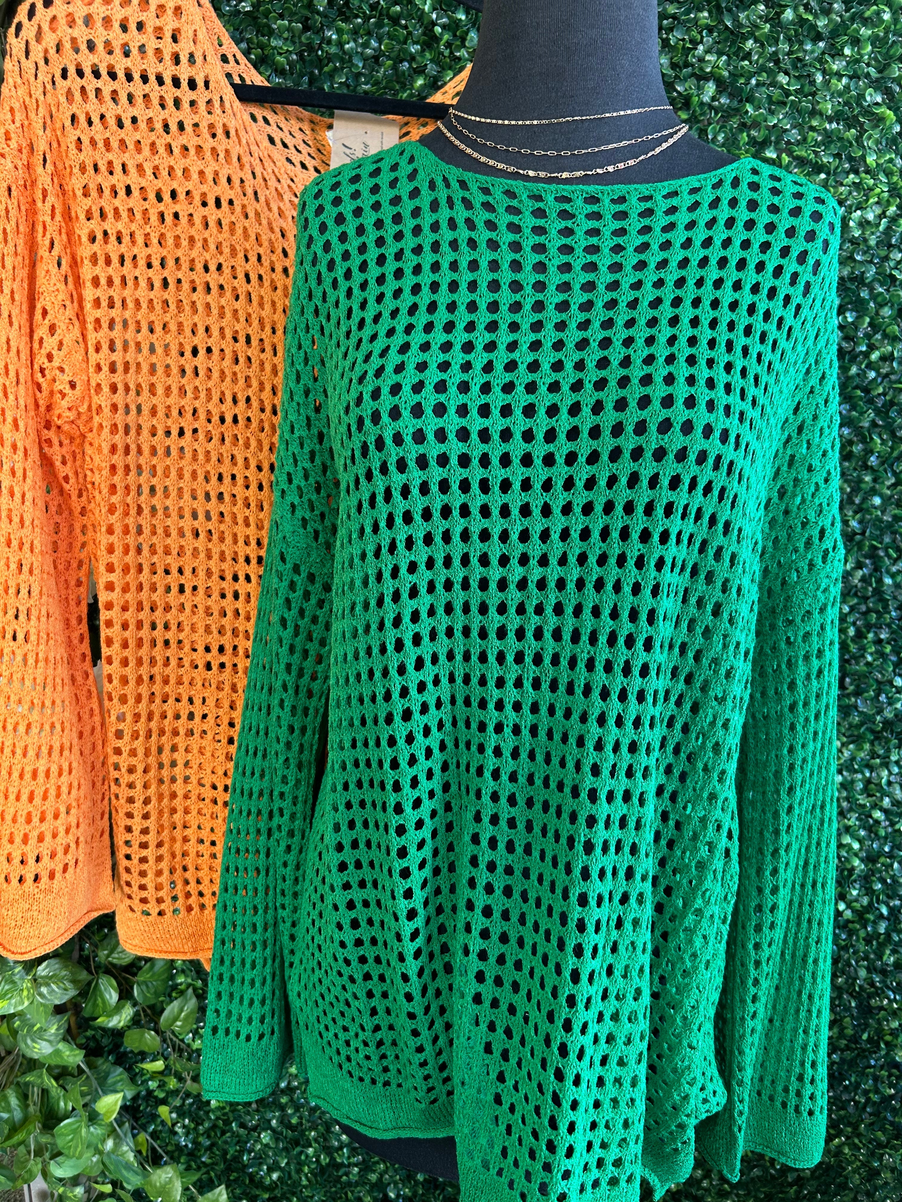 Bright Fishnet Sweater